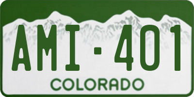CO license plate AMI401