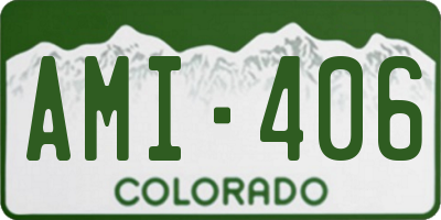 CO license plate AMI406