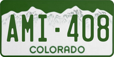CO license plate AMI408