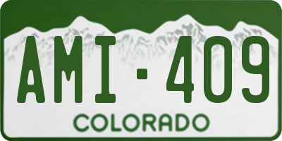 CO license plate AMI409