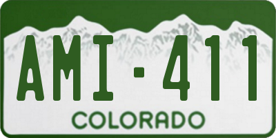 CO license plate AMI411