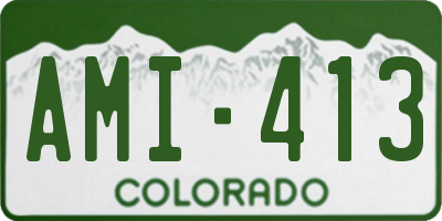 CO license plate AMI413