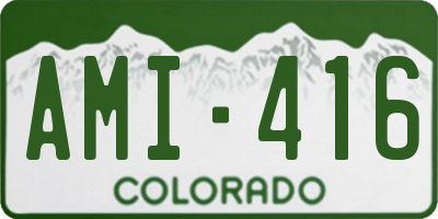 CO license plate AMI416