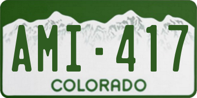CO license plate AMI417