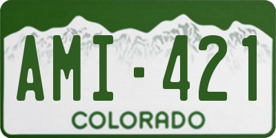 CO license plate AMI421