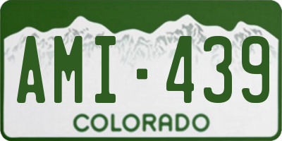 CO license plate AMI439