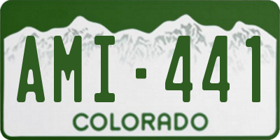 CO license plate AMI441
