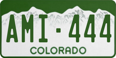 CO license plate AMI444