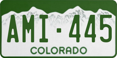 CO license plate AMI445