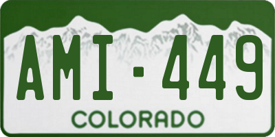 CO license plate AMI449