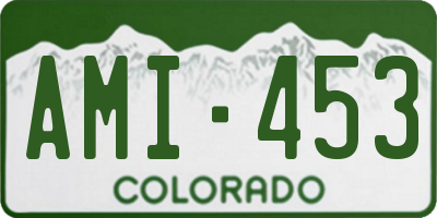 CO license plate AMI453
