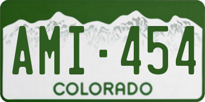 CO license plate AMI454
