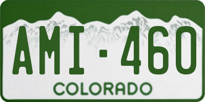 CO license plate AMI460