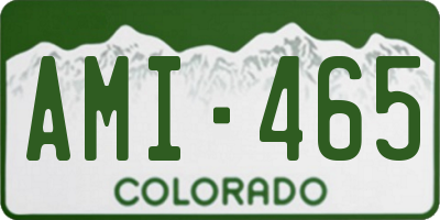 CO license plate AMI465