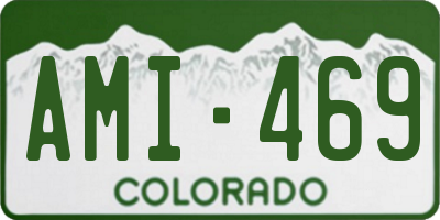 CO license plate AMI469