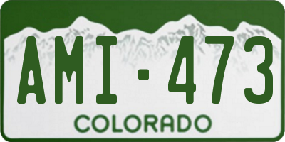 CO license plate AMI473