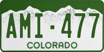 CO license plate AMI477
