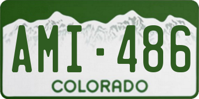 CO license plate AMI486