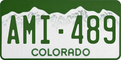 CO license plate AMI489