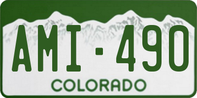 CO license plate AMI490
