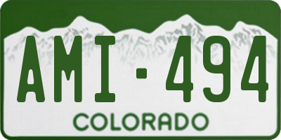 CO license plate AMI494