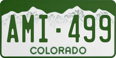 CO license plate AMI499