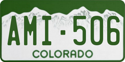 CO license plate AMI506