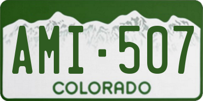 CO license plate AMI507