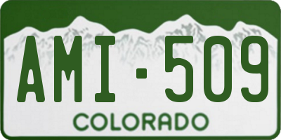 CO license plate AMI509