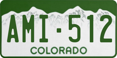 CO license plate AMI512