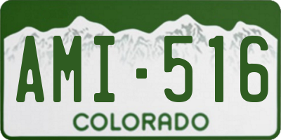CO license plate AMI516