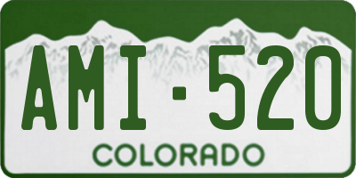 CO license plate AMI520