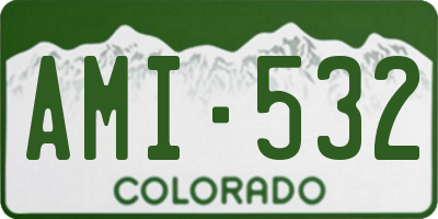 CO license plate AMI532