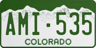 CO license plate AMI535