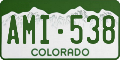 CO license plate AMI538