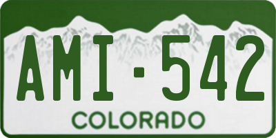CO license plate AMI542