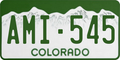 CO license plate AMI545