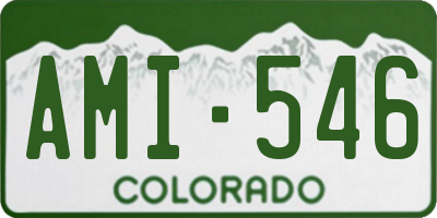 CO license plate AMI546
