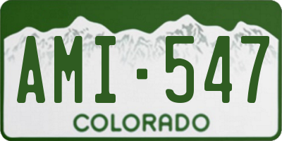 CO license plate AMI547