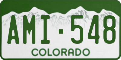 CO license plate AMI548
