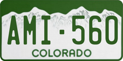 CO license plate AMI560
