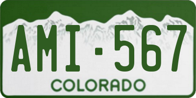 CO license plate AMI567