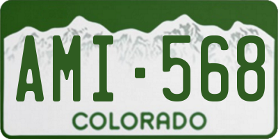 CO license plate AMI568