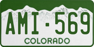 CO license plate AMI569