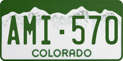 CO license plate AMI570