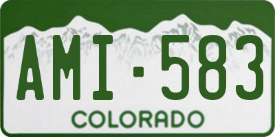 CO license plate AMI583