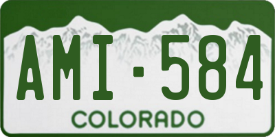 CO license plate AMI584