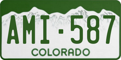 CO license plate AMI587