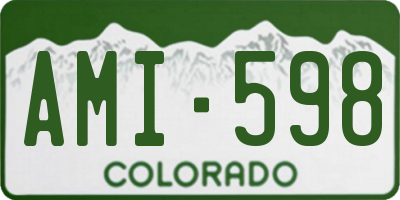 CO license plate AMI598