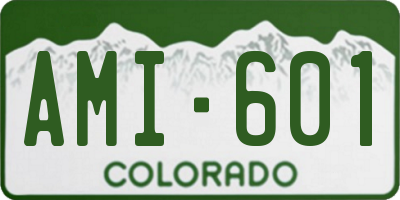 CO license plate AMI601